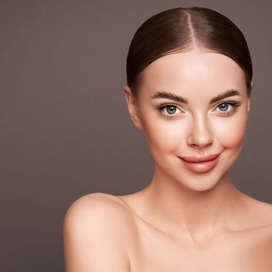 Portrait beautiful young woman with clean fresh skin