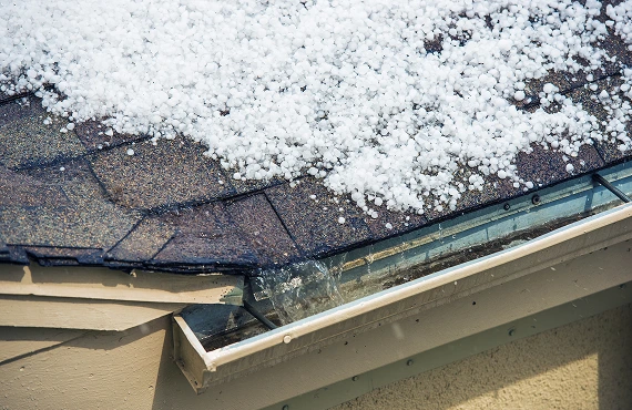 hail on the roof
