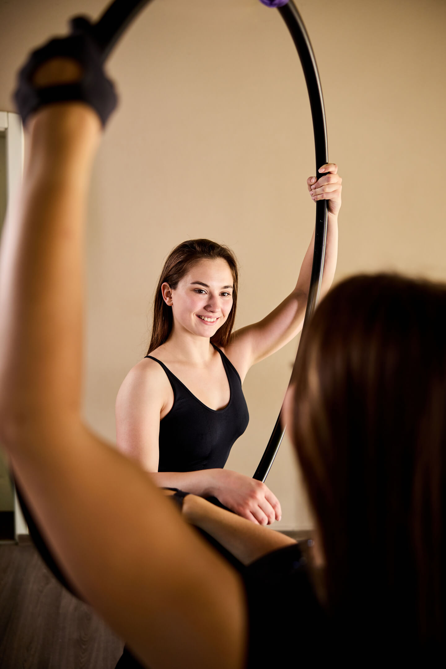 Woman Posing With Aerial Hoop